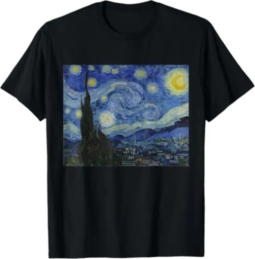 Nuit étoilée de Vincent van Gogh - Peinture célèbre T-Shirt